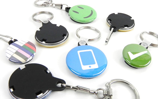 Backside Button Badges as Key Chains