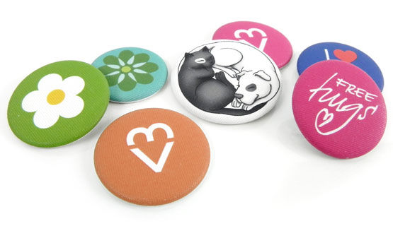 Fabric button badges