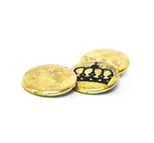 Gold leaf- button badges